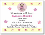 Pen At Hand Stick Figures Birth Announcements - Baby Blanket - Girl